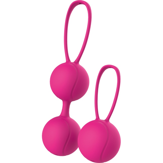 Набор розовых вагинальных шариков PLEASURE BALLS EGGS DUO BALL SET - Good Vibes. Фотография 2.