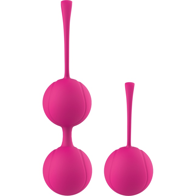 Набор розовых вагинальных шариков PLEASURE BALLS EGGS DUO BALL SET - Good Vibes