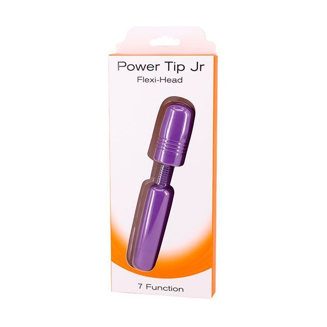 Фиолетовый мини-вибратор POWER TIP JR MASSAGE WAND. Фотография 3.