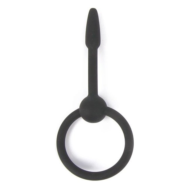 Черный уретральный конусовидный плаг - 5,5 см - SEX EXPERT