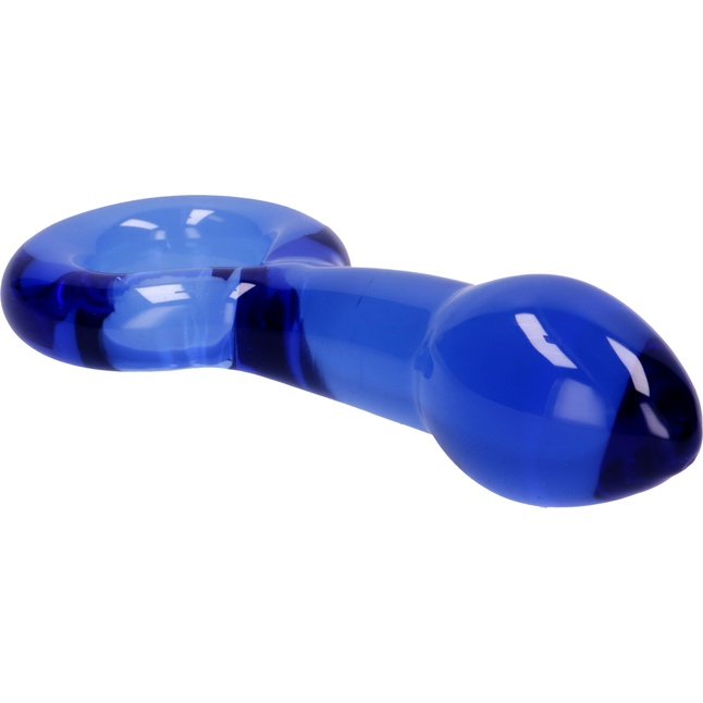 Синяя анальная пробка Plugger - 11,9 см - Chrystalino. Фотография 3.