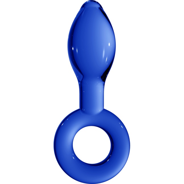Синяя анальная пробка Plugger - 11,9 см - Chrystalino