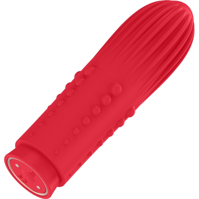 Красная вибропуля Turbo Rechargeable Bullet Lush - 9,8 см - Elegance