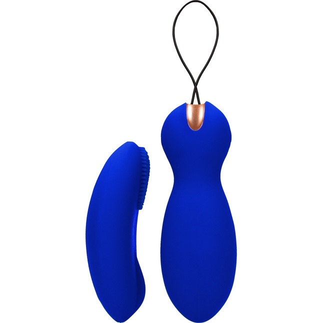 Синие вагинальные шарики Purity с пультом ДУ - Elegance. Фотография 3.