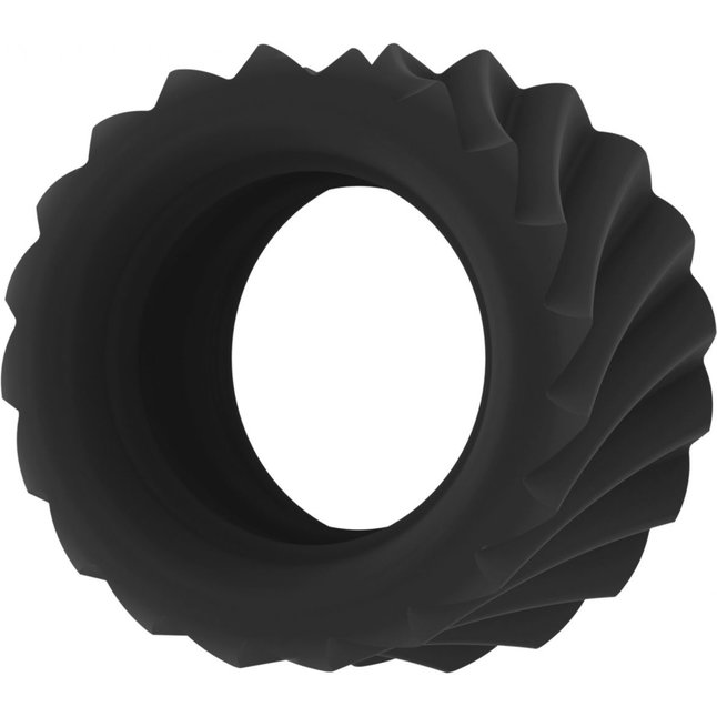 Черное эрекционное кольцо SONO №40 - Sono