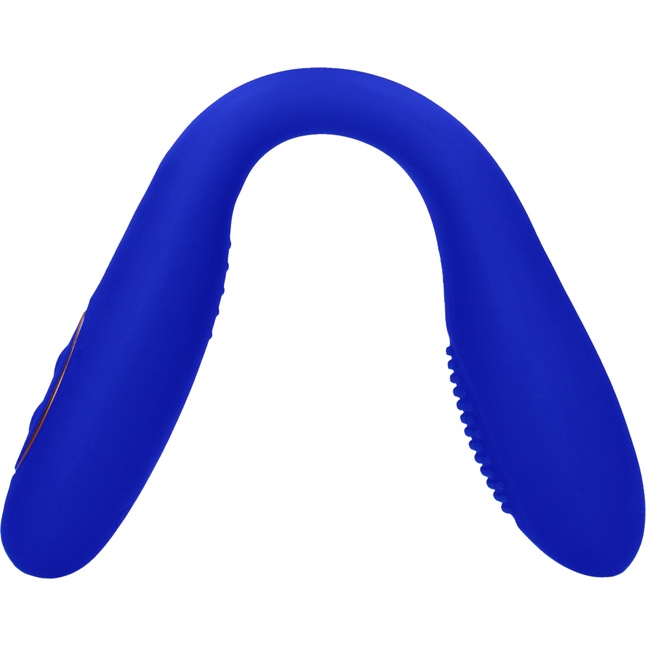 Синий двухсторонний вибратор Flex - 21,5 см - Elegance. Фотография 9.