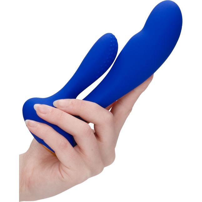 Синий вибратор G-Spot and Clitoral Vibrator Flair - 17,5 см - Elegance. Фотография 4.