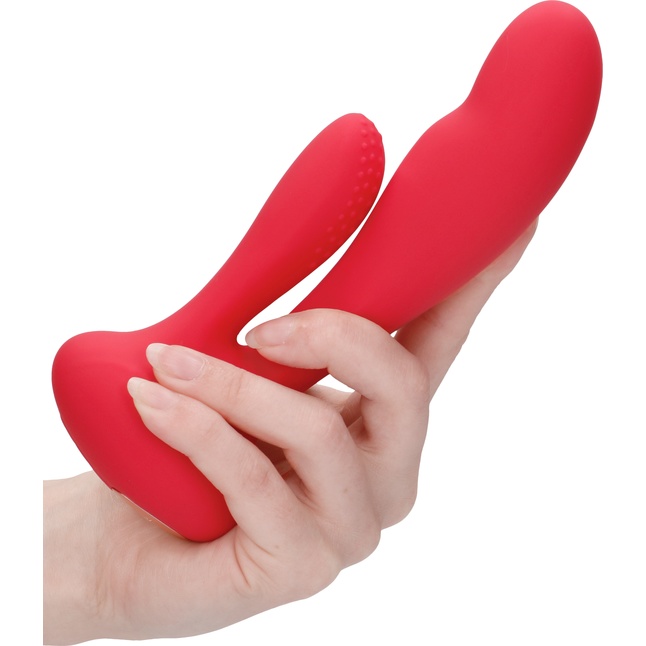 Красный вибратор G-Spot and Clitoral Vibrator Flair - 17,5 см - Elegance. Фотография 4.
