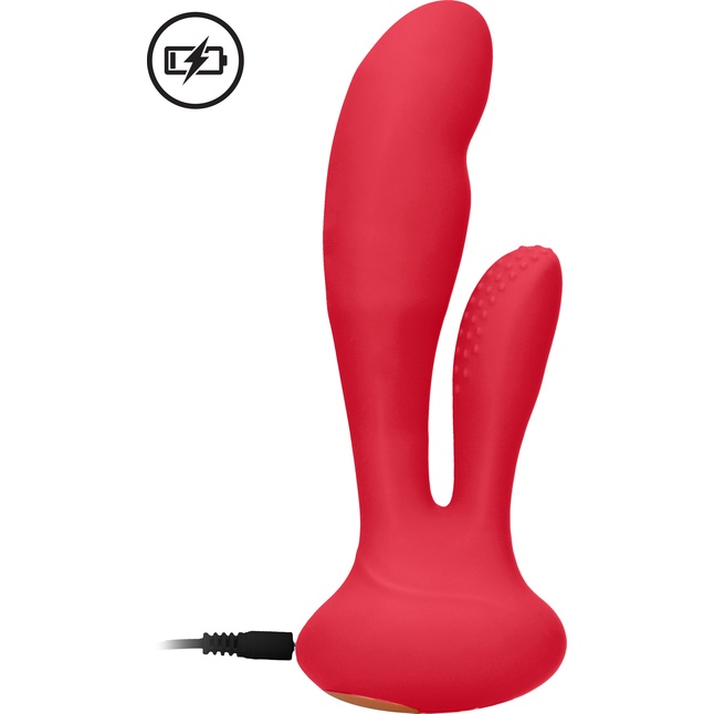 Красный вибратор G-Spot and Clitoral Vibrator Flair - 17,5 см - Elegance. Фотография 8.