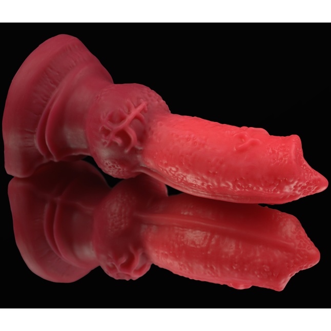Красный фаллоимитатор Акита large - 27,5 см. Фотография 2.