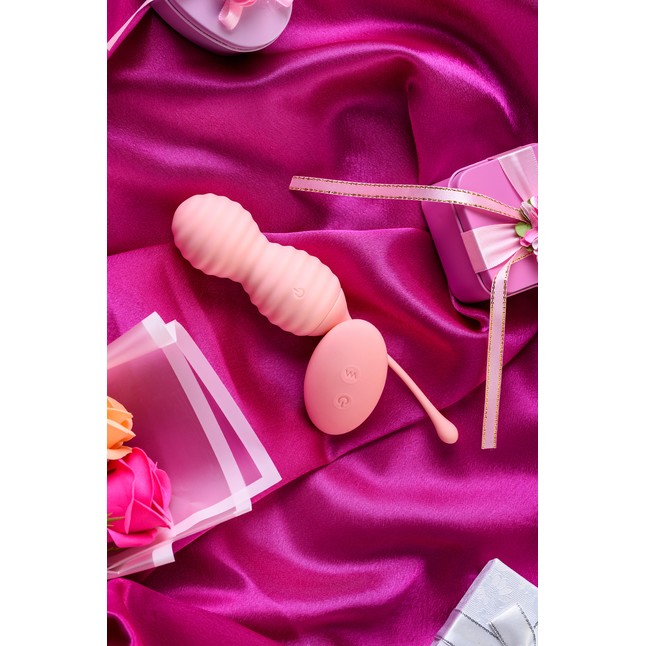 Нежно-розовые вагинальные шарики ZEFYR с пультом ДУ. Фотография 11.