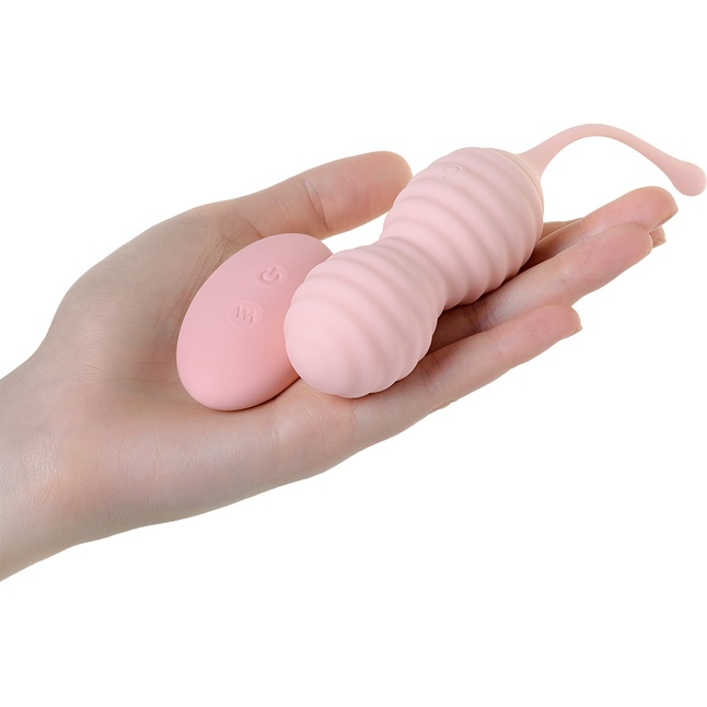 Нежно-розовые вагинальные шарики ZEFYR с пультом ДУ. Фотография 4.