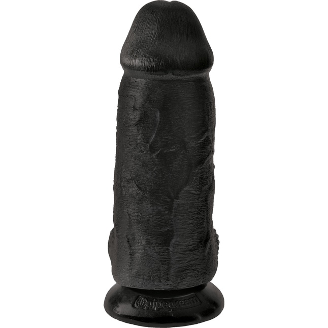 Черный фаллоимитатор на присоске Chubby - 22,9 см - King Cock. Фотография 2.