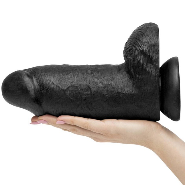 Черный фаллоимитатор на присоске Chubby - 22,9 см - King Cock. Фотография 3.