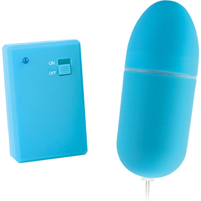 Голубое виброяйцо Remote Control Bullet с пультом ДУ - Neon Luv Touch