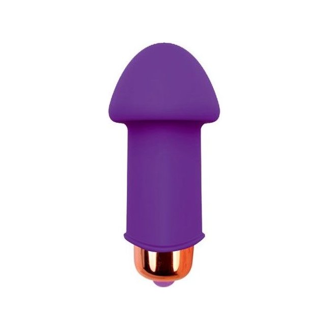 Фиолетовый силиконовый вибромассажер Sweet Toys - 5 см - SWEET TOYS