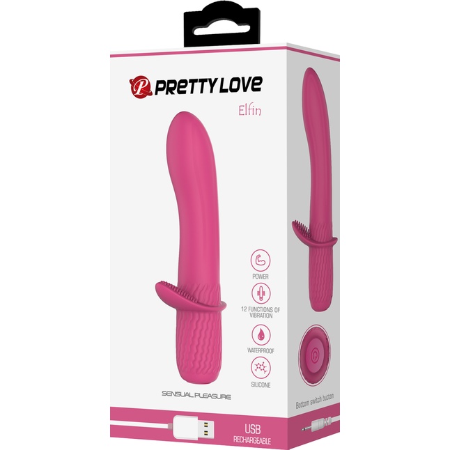 Розовый вибростимулятор Troy - 15 см - Pretty Love. Фотография 8.