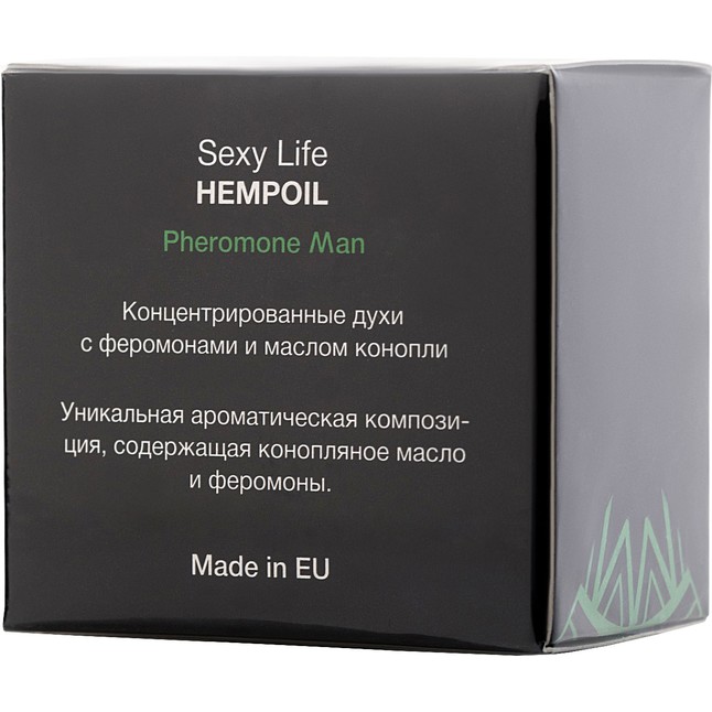 Ароматическое масло с феромонами Sexy Life HEMPOIL man - 5 мл - Духи и спреи с феромонами Sexy Life. Фотография 3.