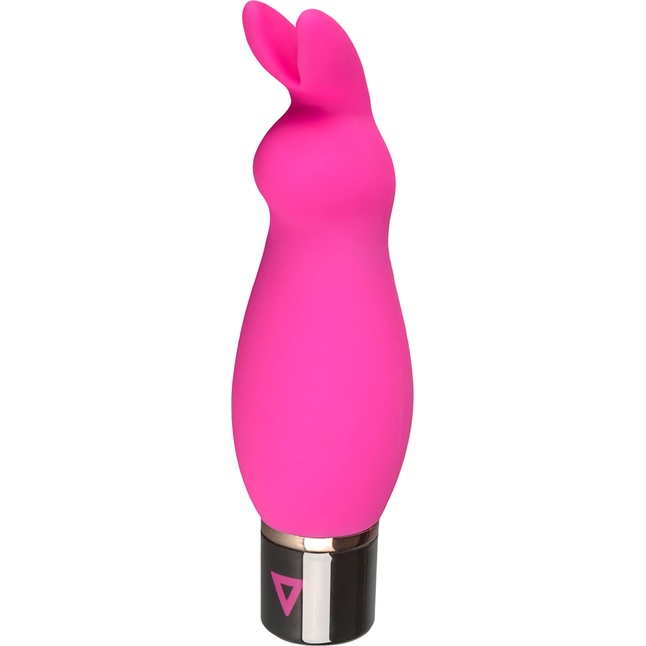 Розовый силиконовый вибратор Lil Rabbit с ушками - 13 см - Lil Vibe. Фотография 2.