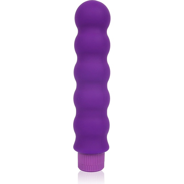Фиолетовый силиконовый вибратор-елочка Cosmo - 15 см