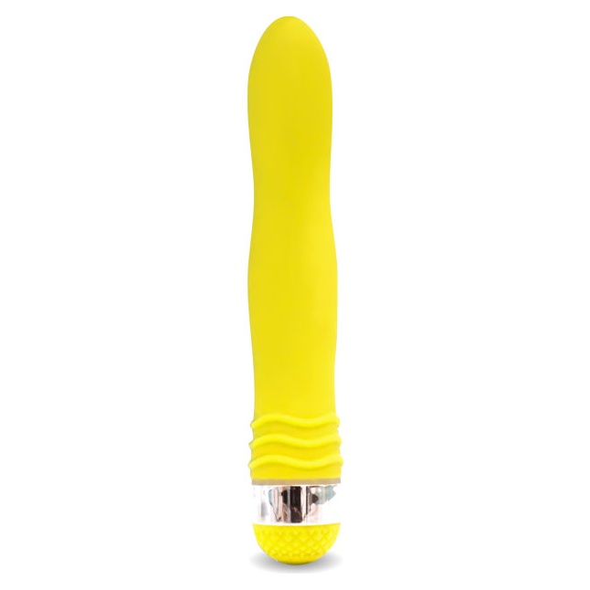 Желтый эргономичный вибратор Sexy Friend - 17,5 см