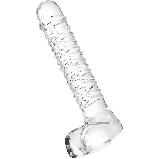 Стеклянный прозрачный фаллоимитатор Sexus Glass - 21 см - Sexus Glass