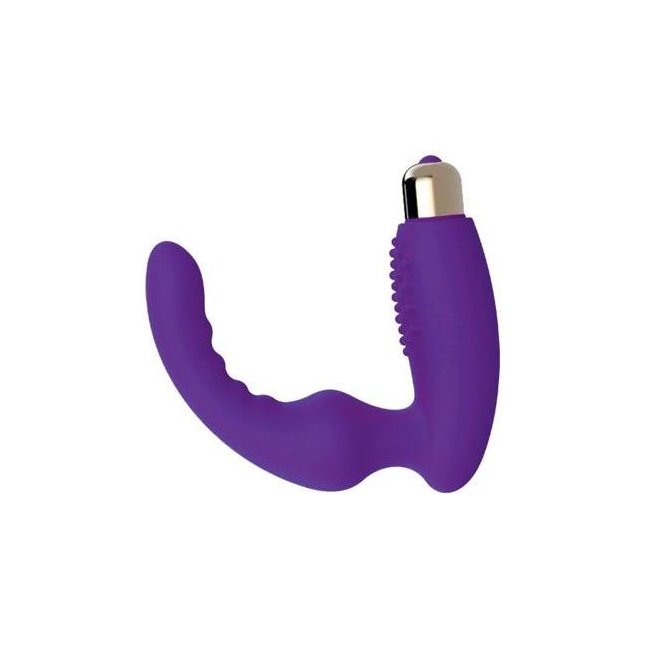 Фиолетовый вибростумулятор простаты с изогнутым кончиком - SWEET TOYS