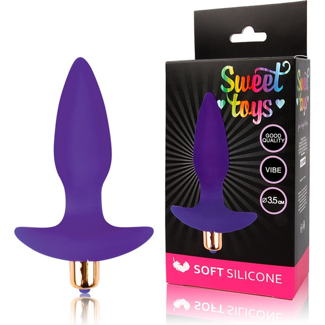 Фиолетовая коническая анальная пробка Sweet Toys - 10,5 см - SWEET TOYS. Фотография 2.