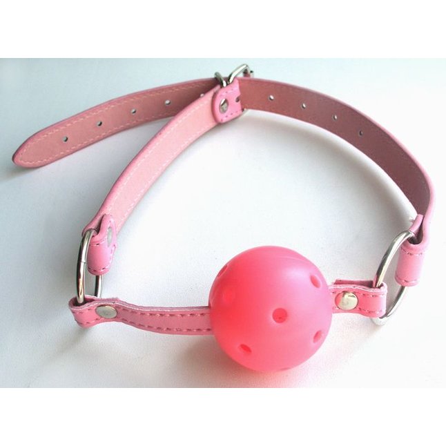 Розовый пластиковый кляп-шарик Ball Gag - NOTABU