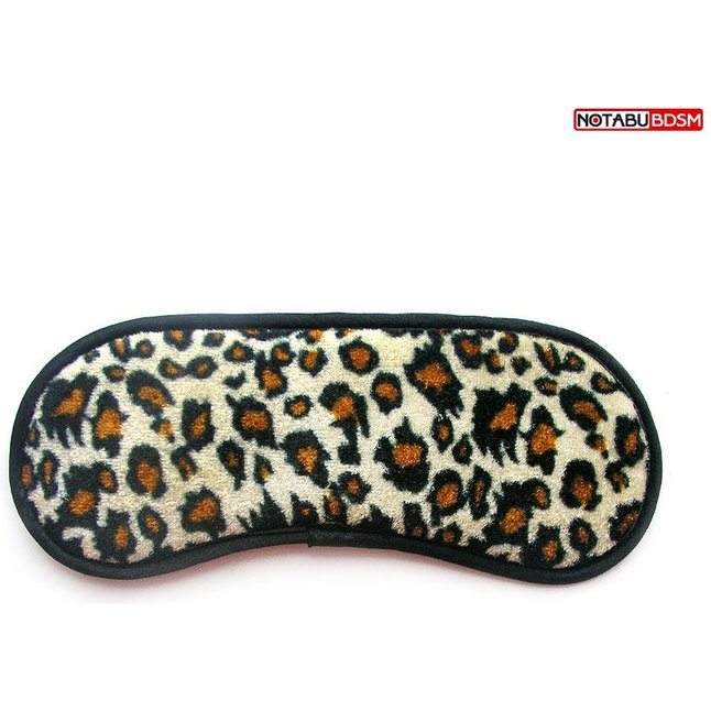 Леопардовая текстильная маска на глаза на резиночке - NOTABU