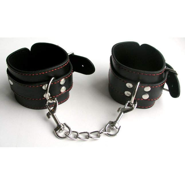 Черные наручники с застежкой на карабинах - NOTABU