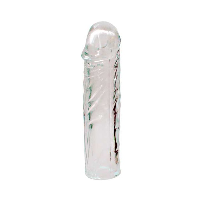 Закрытая прозрачная насадка-фаллос Crystal sleeve - 16 см - EROWOMAN-EROMAN