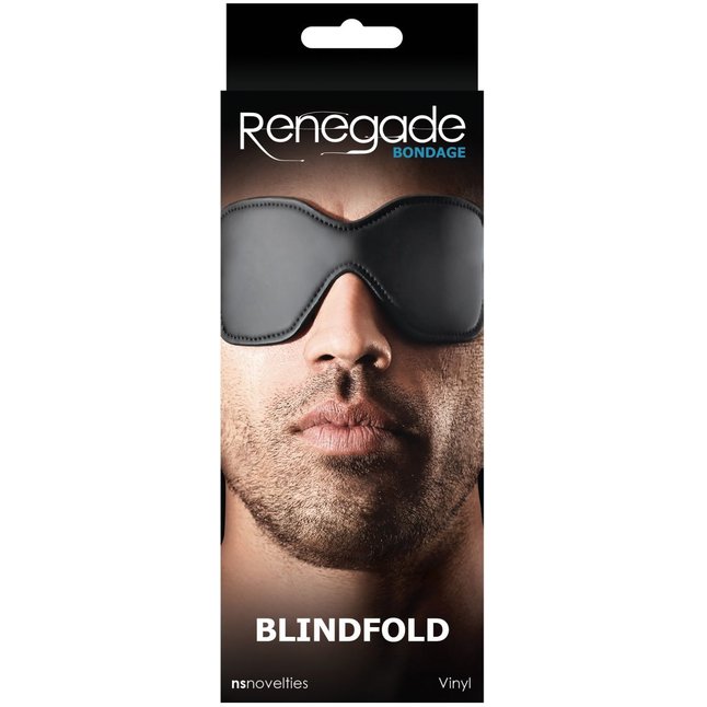 Черная маска-шоры на глаза Blindfold - Renegade. Фотография 2.