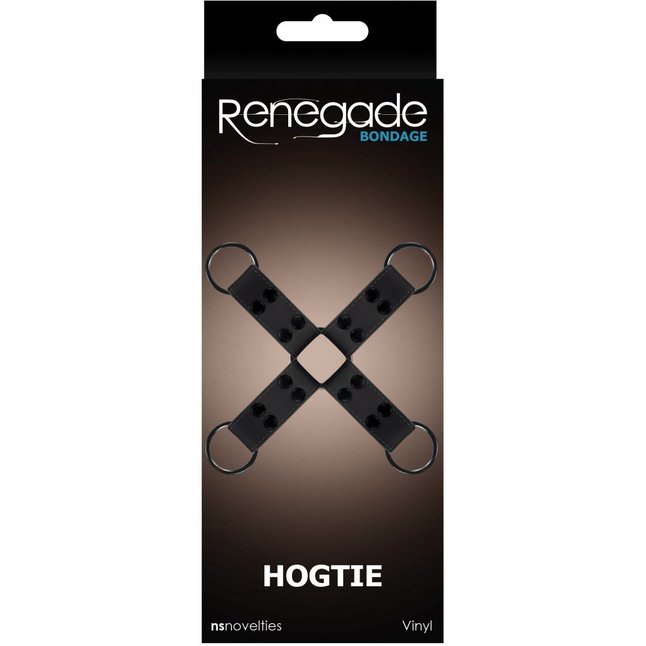Черная крестообразная связка Bondage Hogtie - Renegade. Фотография 2.