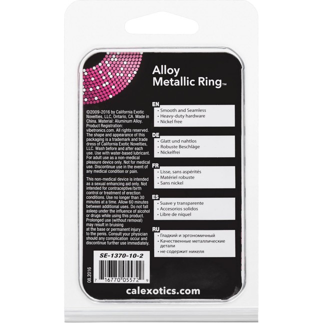 Серебристое эрекционное кольцо Alloy Metallic Ring Medium - Alloy Metallic Ring. Фотография 3.