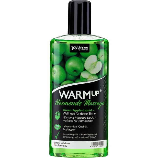 Массажное масло WARMup Green Apple с ароматом яблока - 150 мл