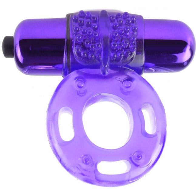 Фиолетовое виброкольцо Vibrating Super Ring - Fantasy C-Ringz