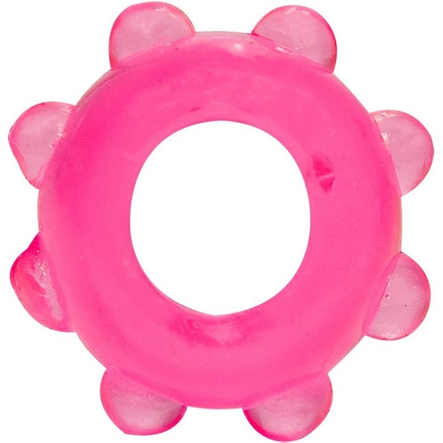 Розовое эрекционное кольцо с шишечками - You2Toys