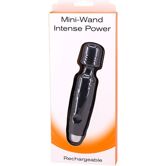 Черный мини-вибромассажер MINI WAND INTENSE POWER - 13,5 см. Фотография 3.