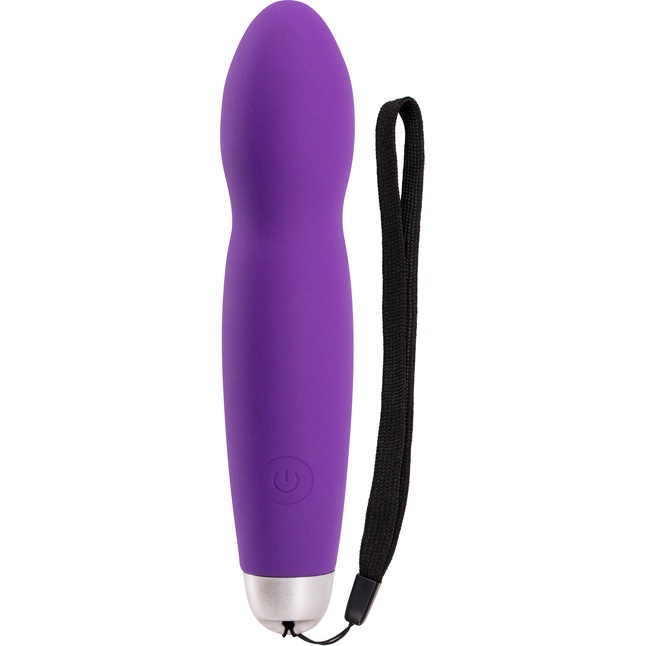 Фиолетовый мини-вибромассажер ELEGANCE INTENSE POWER - 14 см