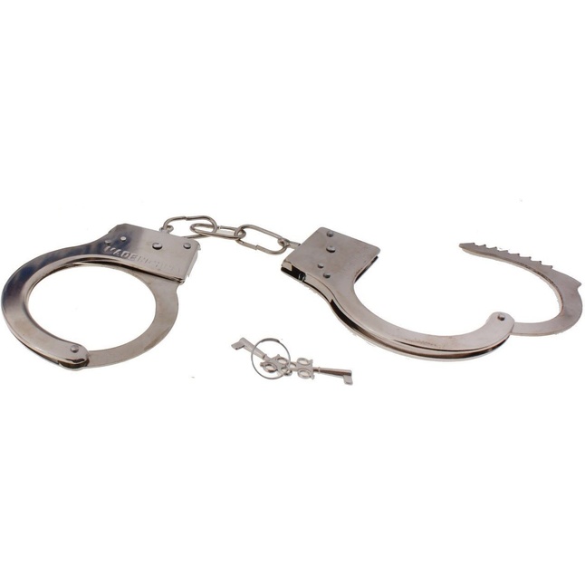 Серебристые металлические наручники с ключиками - Sima-Land