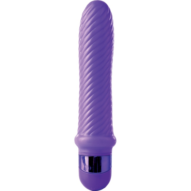 Фиолетовый ребристый вибромассажер Grape Swirl Vibe - 15,8 см - Classix
