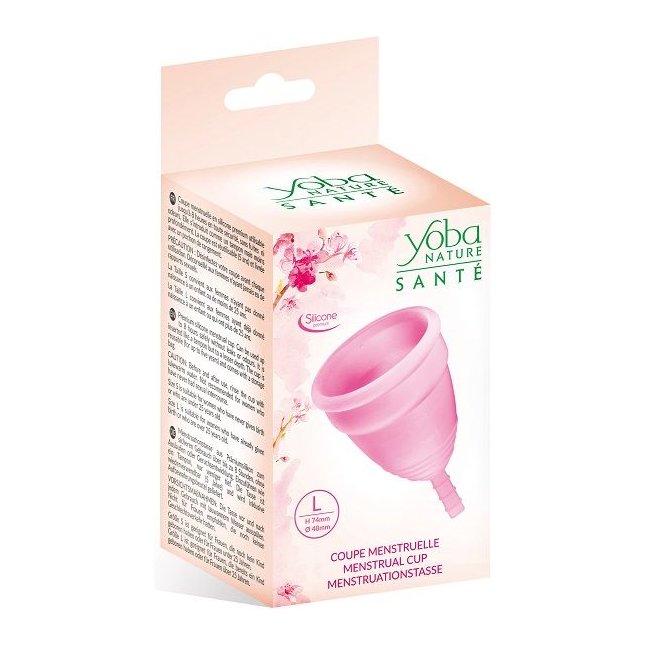 Розовая менструальная чаша Yoba Nature Coupe - размер L. Фотография 2.