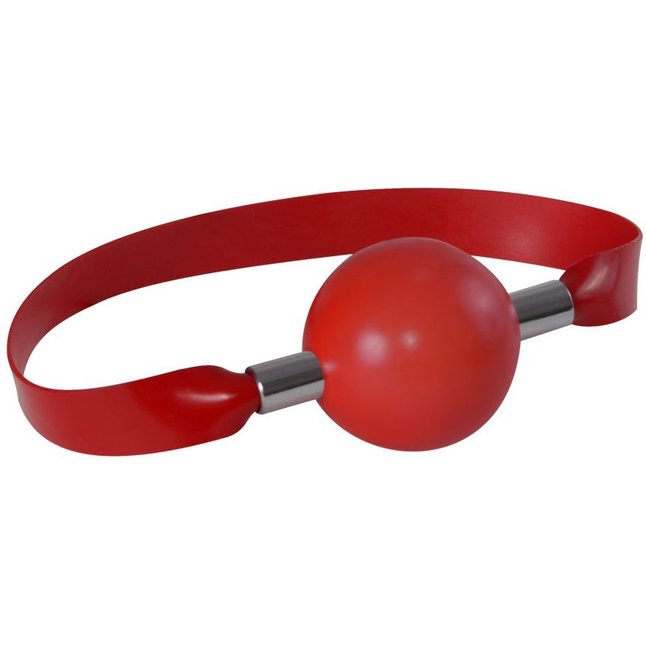 Красный резиновый кляп-шар - BDSM accessories