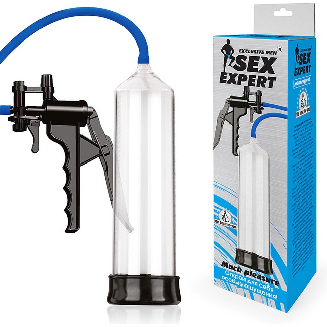 Прозрачная вакуумная помпа Sex Expert с насосом - SEX EXPERT. Фотография 2.