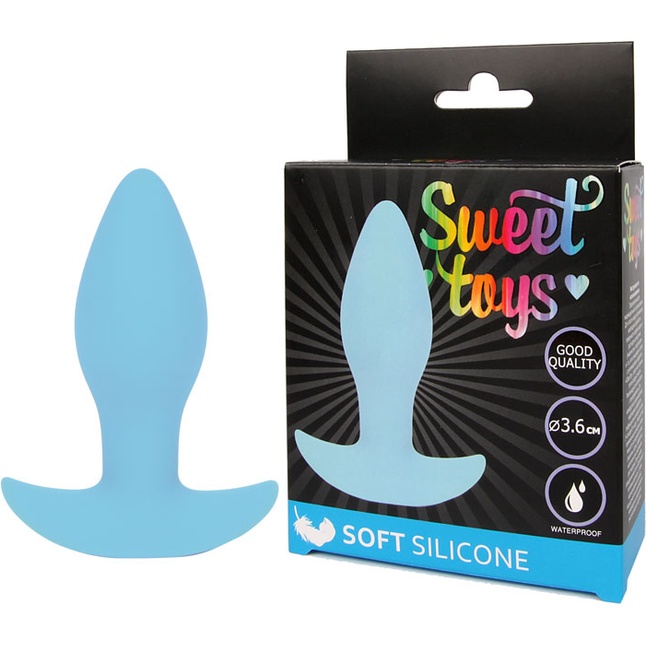 Голубая анальная втулка Sweet Toys - 8,5 см - SWEET TOYS. Фотография 2.