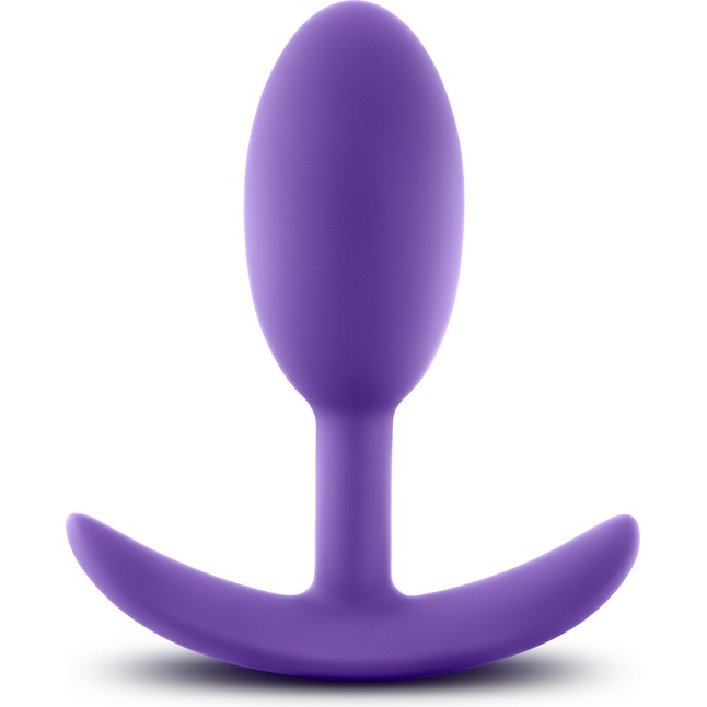 Фиолетовая анальная пробка Wearable Vibra Slim Plug Medium - 10,1 см. - Luxe