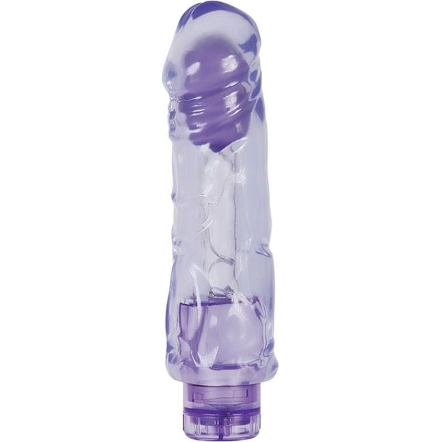 Фиолетовый вибратор-реалистик CHUBBY FUN VIBE - 19 см - Adam   Eve
