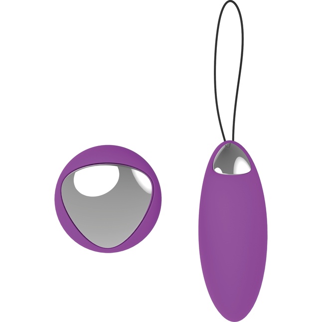 Фиолетовое перезаряжаемое виброяйцо Remote Duo Pleasure - Pleasure Balls   Eggs