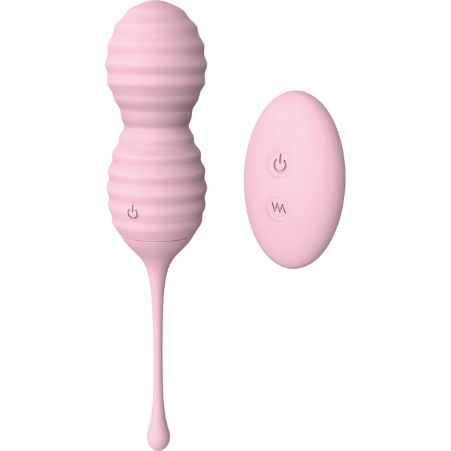 Розовые вагинальные виброшарики BEEHIVE - Pleasure Balls   Eggs. Фотография 2.